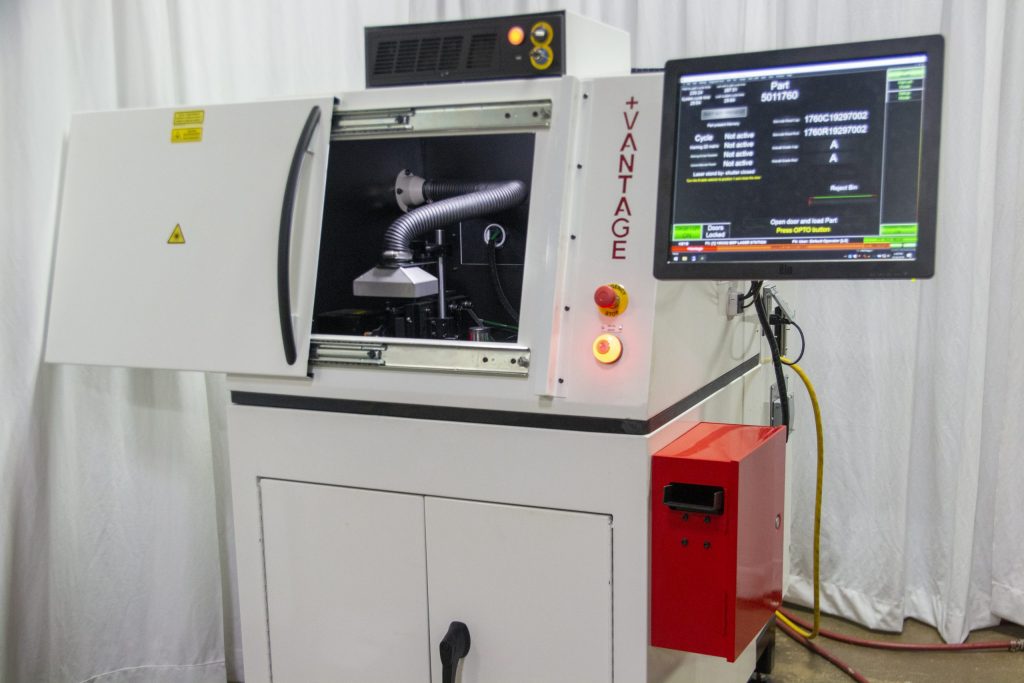Image of a laser and part marketing system from +Vantage Corporation.