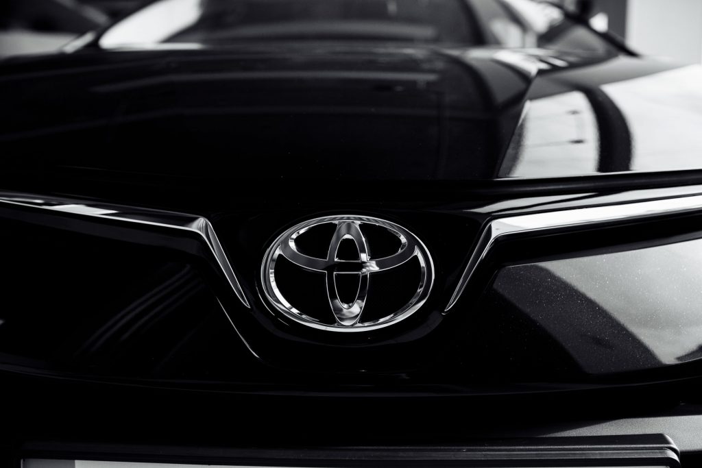  the front bumper of a toyota Camry